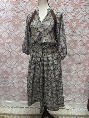 Vintage Jean Jourdan Paris Floral Dress Sz M